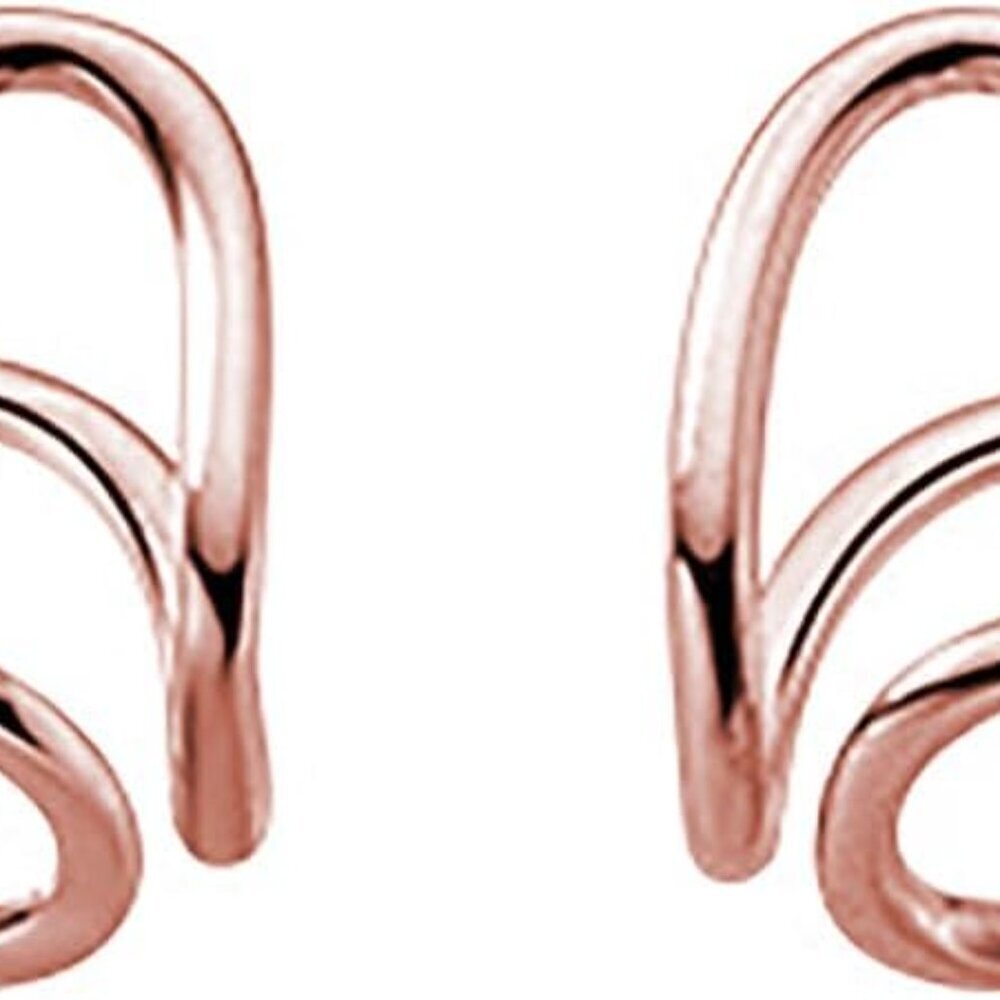 Solid 925 Sterling Silver Heart No Piercing Earrings for Women Teens Heart Ear C